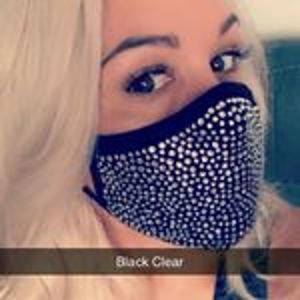 Clear Crystal Bling Mask Black new with filter
